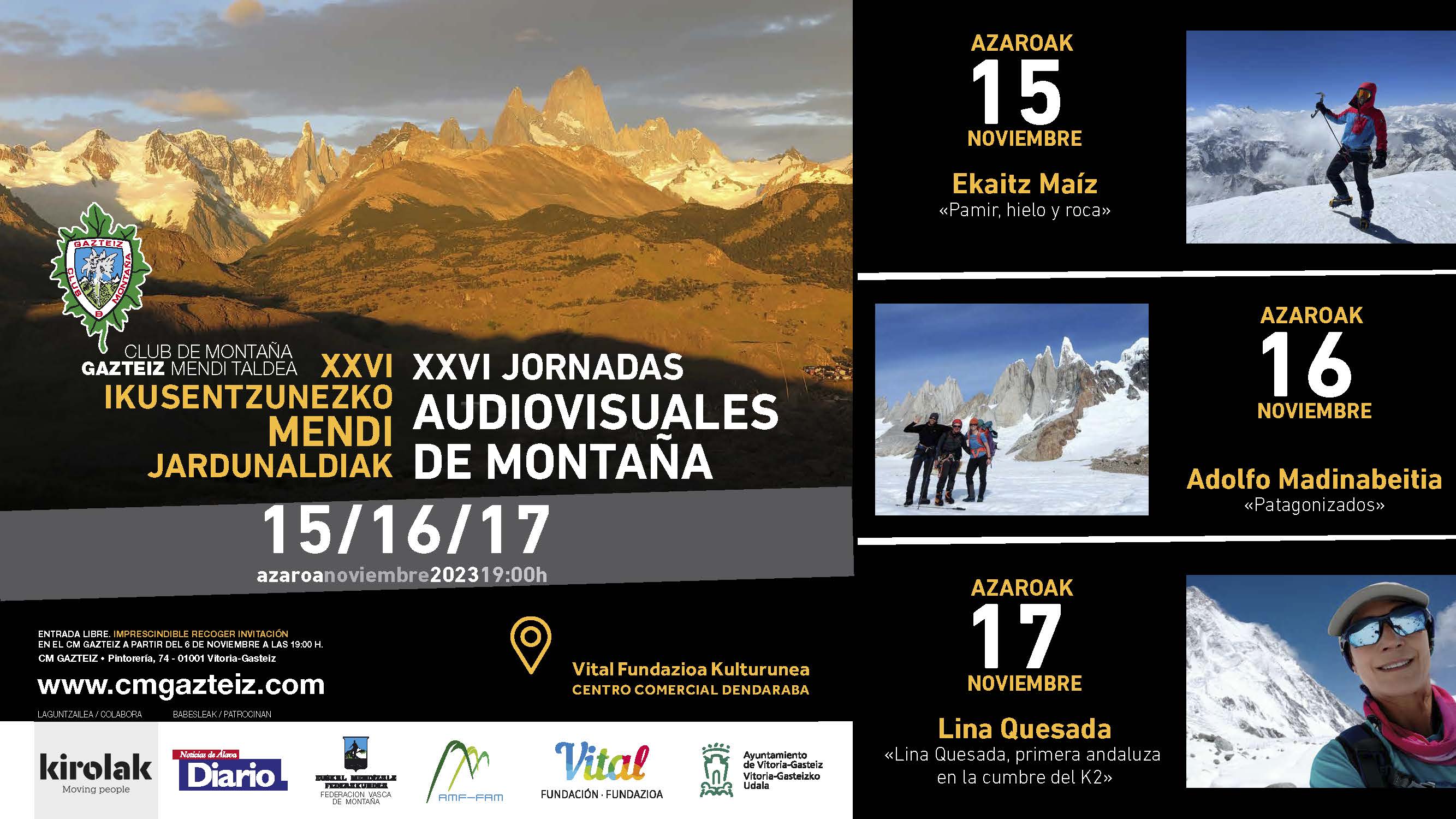 Foto XXVI JORNADAS AUDIOVISUALES DE MONTAÑA - CAMBIO PONENTE!!!!!!!